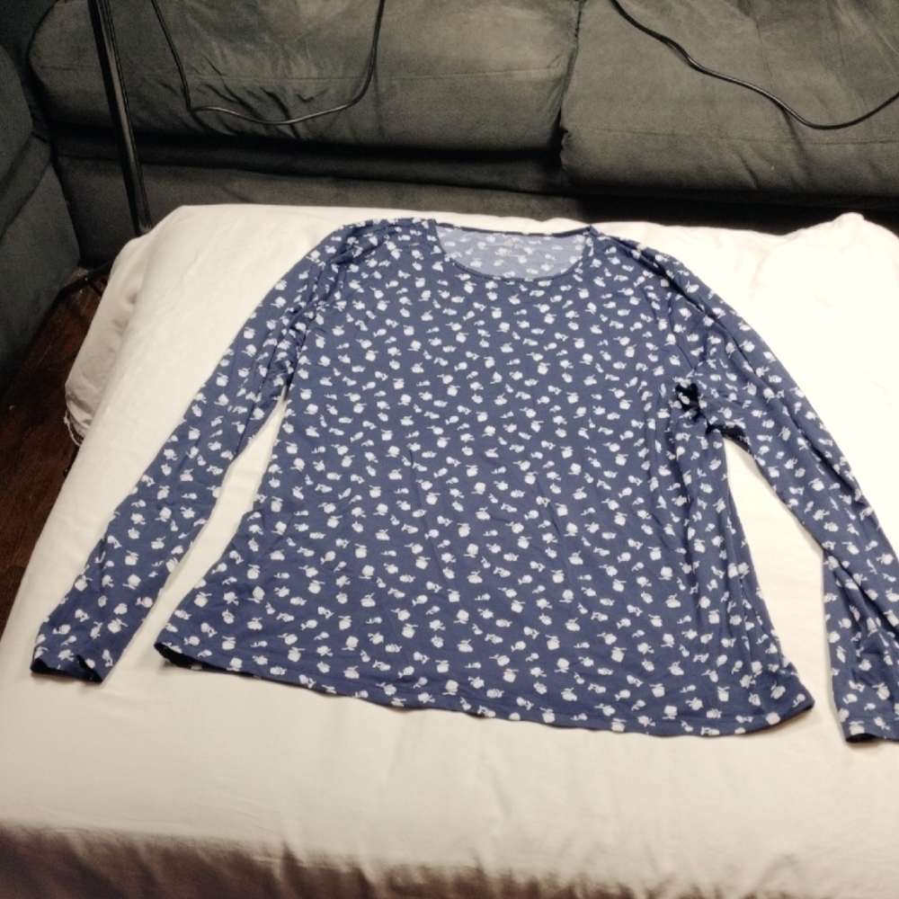 Lands end Women's Floral Long Sleeved Top Size XL (18)